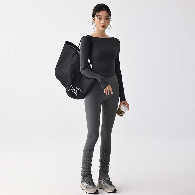 露背运动长袖女春季紧身跑步训练健身衣速干美背普拉提瑜伽服长袖,淘宝优惠券,粉丝福利购,淘宝优惠卷