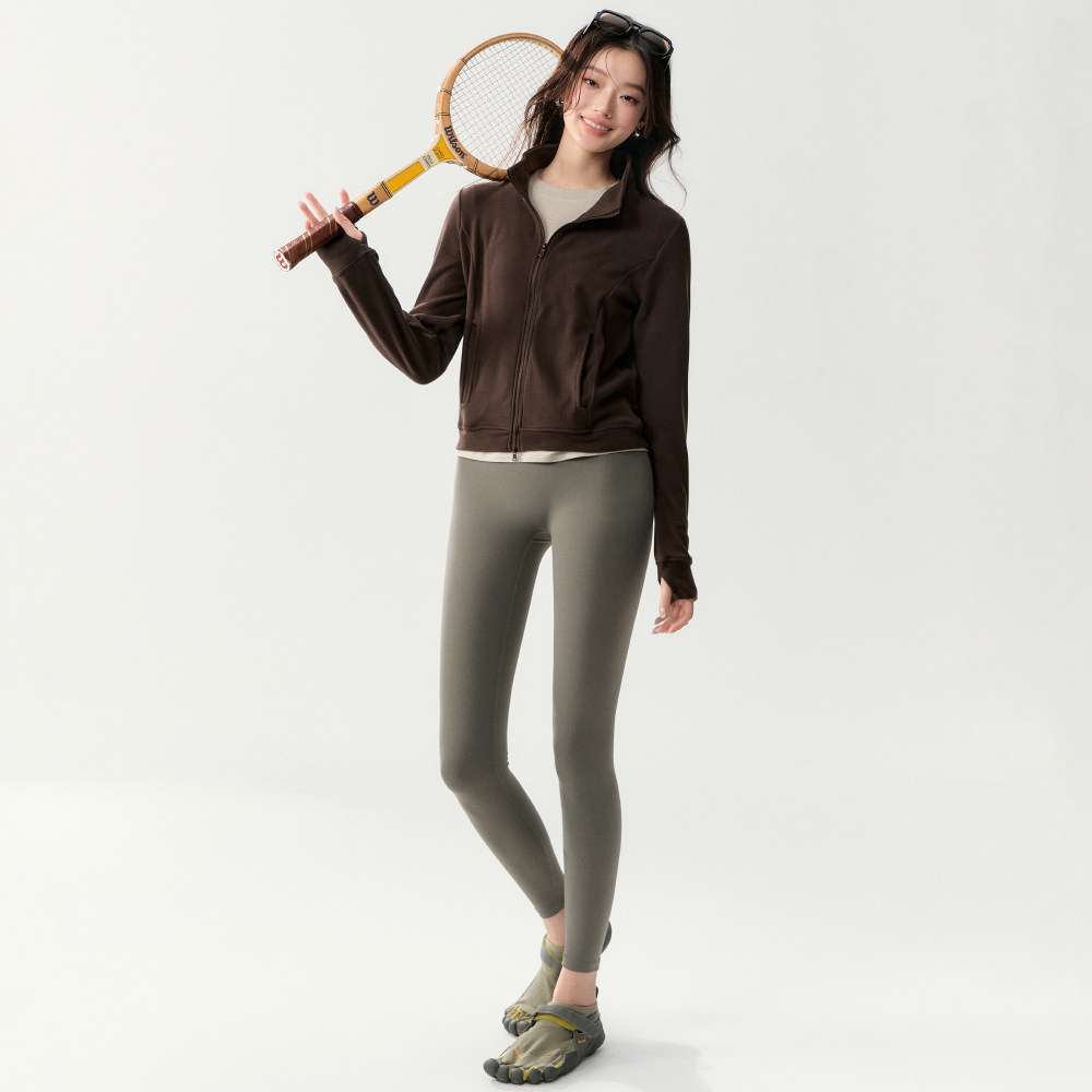 瑜伽服外套女秋冬加绒保暖跑步骑行运动外套宽松高领防风健身套装,淘宝优惠券,粉丝福利购,淘宝优惠卷