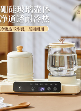 养生壶多功能办公室分体煮茶器炖煮花茶高硼玻璃杯烧水壶恒温礼品