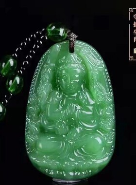 现货本命佛实拍十二生肖属相护身佛玉石民族风虚空菩萨吊坠男女毛
