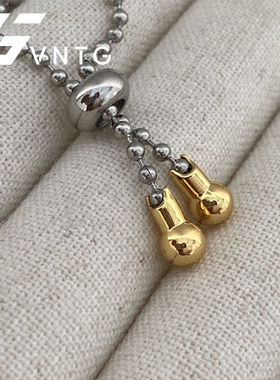 VINTAGETASTE 金银双色简约流苏ins风小众设计感可调节高级感戒指