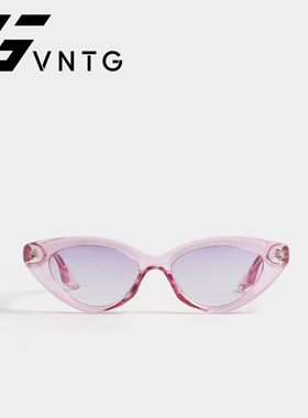 VNTG原创设计墨镜复古猫眼型彩色高级感ins风新中式小框太阳眼镜