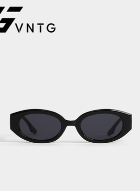 VNTG墨镜中性风百搭款椭圆形防紫外线uv400时髦ins风撞色太阳眼镜