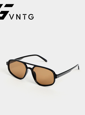 VNTG墨镜双梁复古改良飞行员式欧美风ins博主同款uv400太阳眼镜