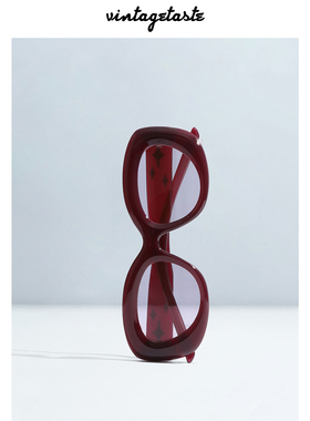 椭圆大框宽边时髦紫色墨镜