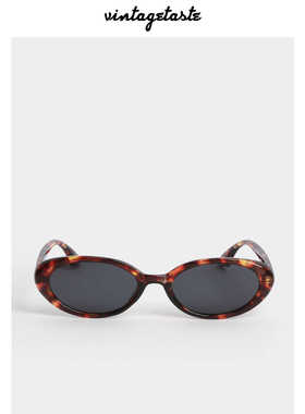 VNTG偏光墨镜椭圆形极简ins风玳瑁色防紫外线百搭高级感太阳眼镜