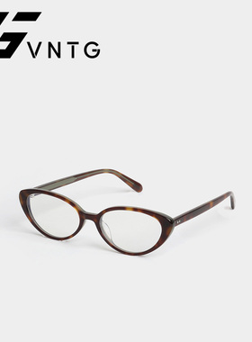 VNTG框架眼镜全板材肯豆kendall同款猫眼型复古文艺感全框平光镜