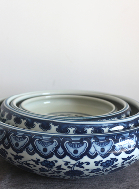 景德镇茶洗青花陶瓷