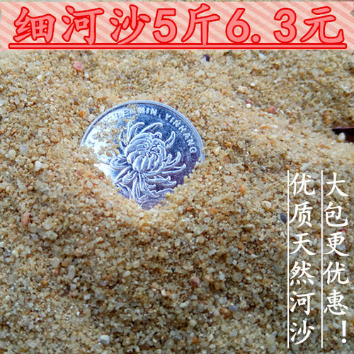 天然河沙细黄沙子多肉配土沙土鱼缸底沙子乌龟冬眠黄沙土水族造景 - 图0
