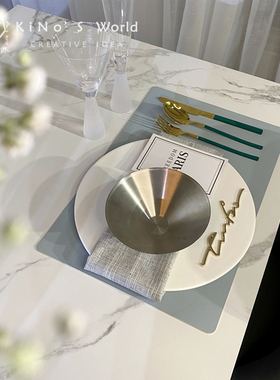 轻奢风银色托盘样板房间装饰摆件