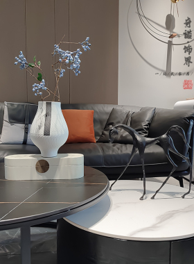 中式摆件套装组合样板间铸铁工艺