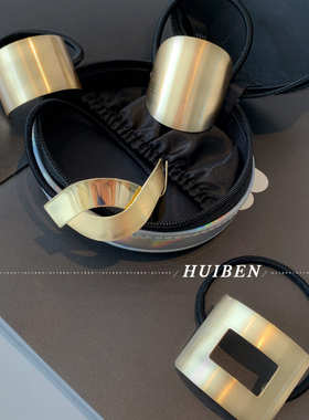 Hui本慧发绳合金欧美几何发圈