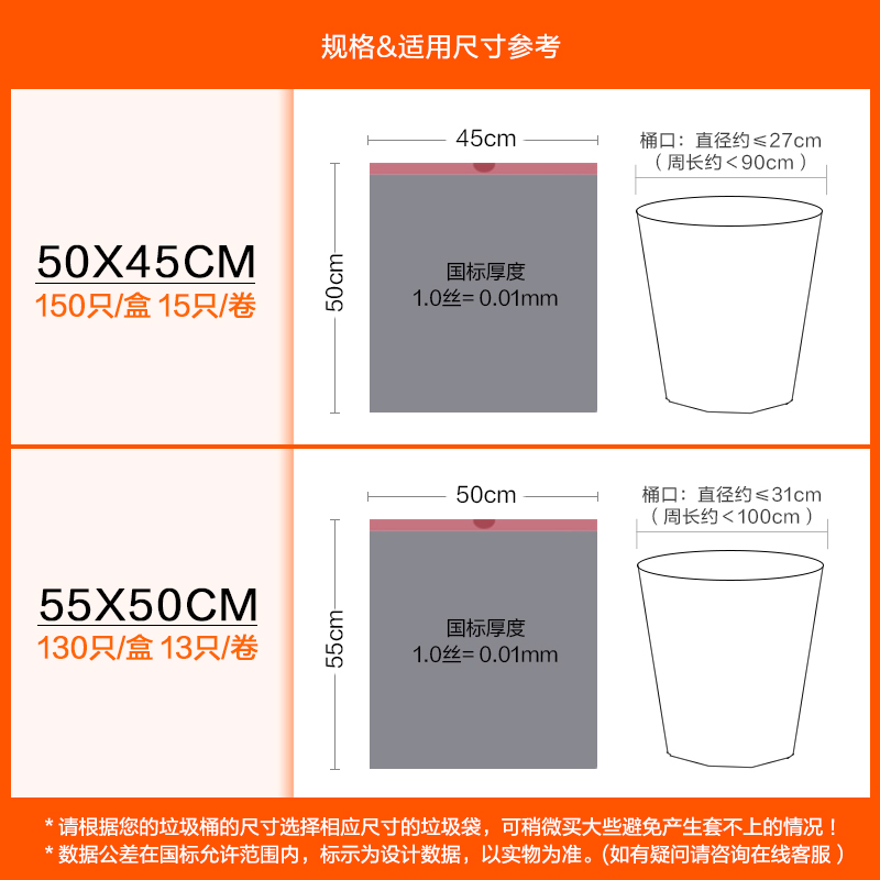 e洁自动收口垃圾袋加厚家用手提式钢袋抽绳式银色厨房清洁袋150只 - 图2