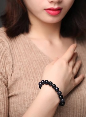 蓝砂石森系星空男士饰品单圈手串