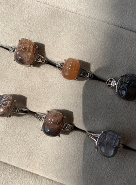 貔貅戒指男女款活口水晶首饰品