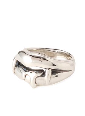 TOP-YAMAMOTO银色不规则几何开口戒指男女通用个性设计感指环