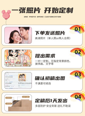 DIY定制照片暖心情侣照片定制