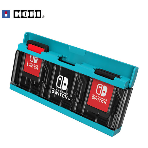 新亚电玩 日本HORI原装SWITCH游戏卡收纳盒6枚一键弹出式卡盒 - 图1