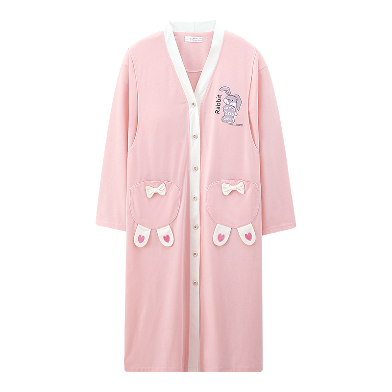 月子服待产裙孕妇带胸垫产后纯棉哺乳睡裙夏季产妇生产孕妇连衣裙_安娜妈咪母婴店_孕妇装/孕产妇用品/营养-第1张图片-提都小院
