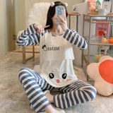 Осенняя демисезонная хлопковая послеродовая пижама, летний тонкий ноябрьский комплект для кормящих грудью, 10 мес., большой размер