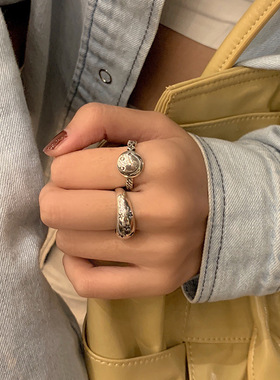 嘻哈蹦迪百搭朋克时尚个性食指戒