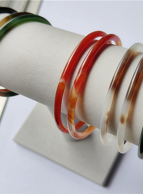 冰润天然玛瑙缠丝红文艺古典