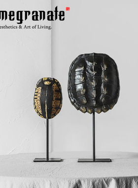 创意摆件乌龟甲壳艺术风情树脂工艺品摆饰室内装修摆件桌面装饰品