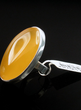 波兰保真天然琥珀蜜蜡戒指包邮