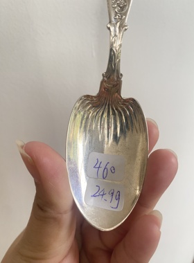 美国纯银贝壳甜品勺