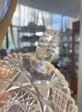 美国辉煌时期手工切割水晶碟