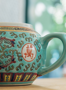 景德镇茶壶手绘陶瓷工艺摆设