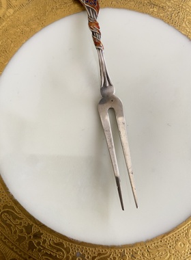 新品纯银925水果叉