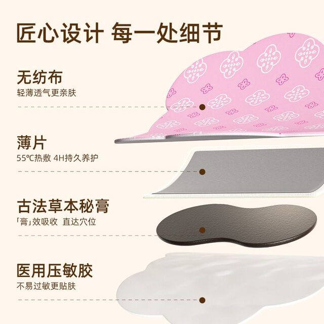 Yuanqi Master Baliao Patch Hot Compress Patch Moxibustion Patch Warm Baby's Womb, Waist and Abdomen Spring Cold Moxa Velvet Dampness Draining Warm Patch Waist Warming Patch