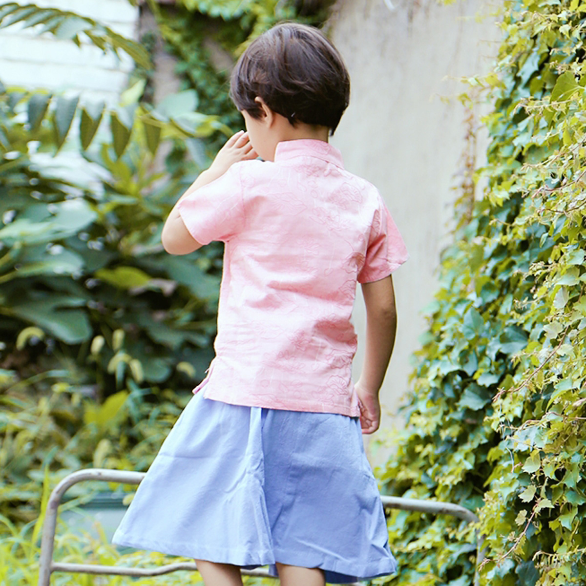 JC7026儿童套装夏季新款女童民国风旗袍唐装