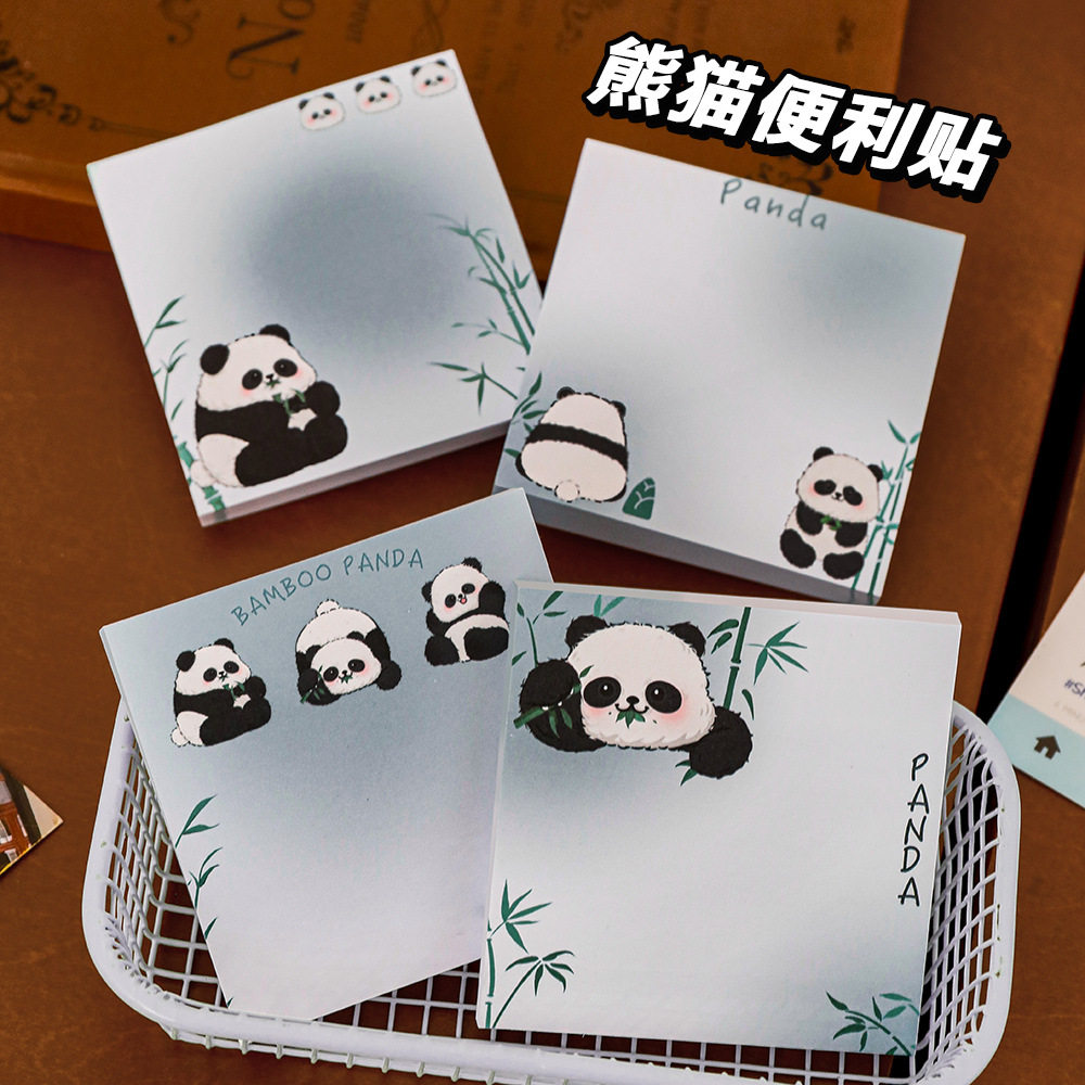 Cartoon panda post-it notes for students to stick to for good looks