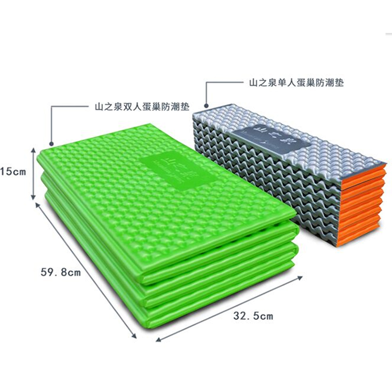 山之泉户外加厚加宽蛋巢防潮垫铝箔银搓板露营单双人泡沫值班睡垫 - 图2