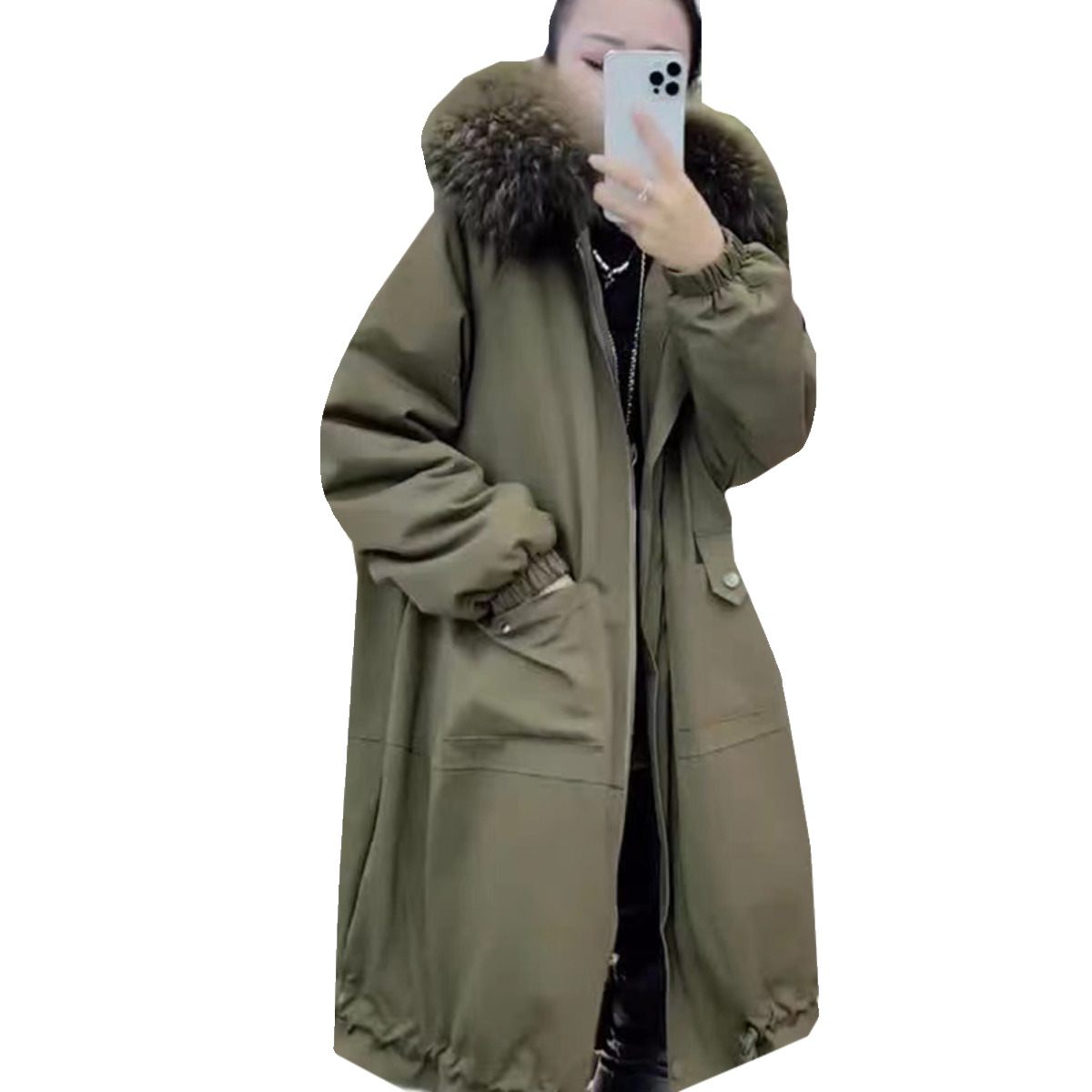 派克服2025年新款季长款大毛领加绒加厚外套女韩版宽松工装棉服,淘宝优惠券,粉丝福利购,淘宝优惠卷