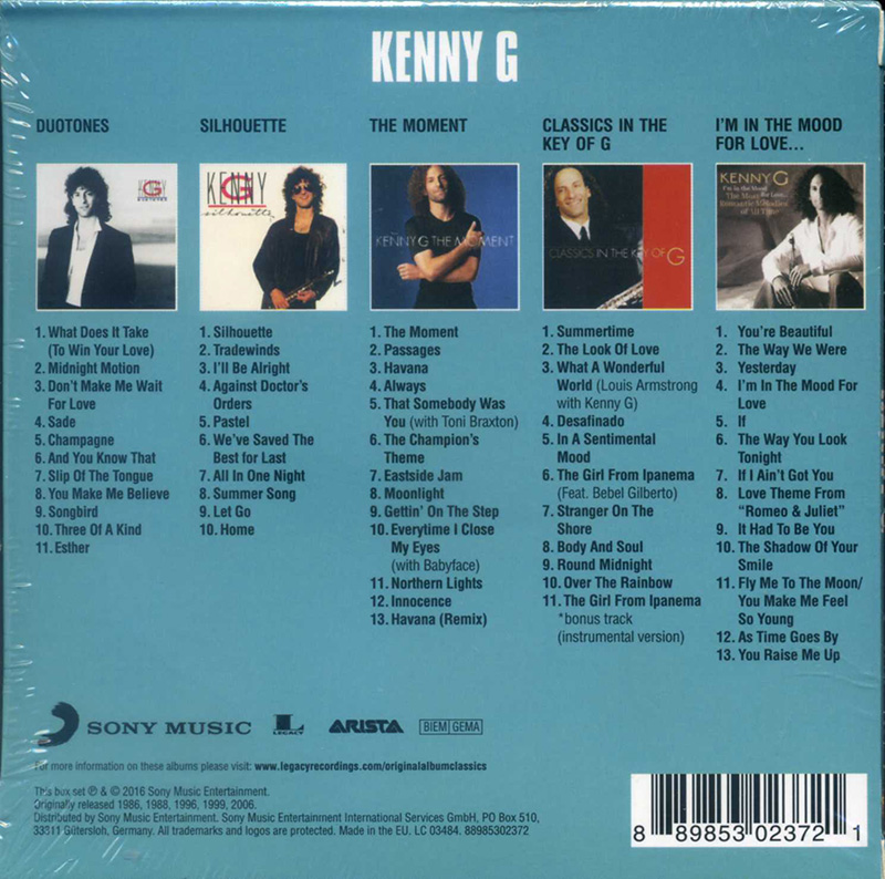 【中图音像】肯尼基 Kenny G原版经典专辑 5CD车载CD唱片碟片-图1