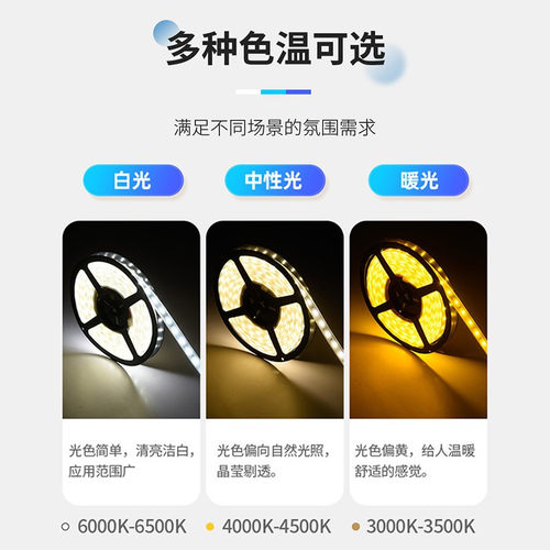 led自粘灯带220v线条灯酒柜展示柜货架装饰卡槽防水贴片线形灯条 - 图3