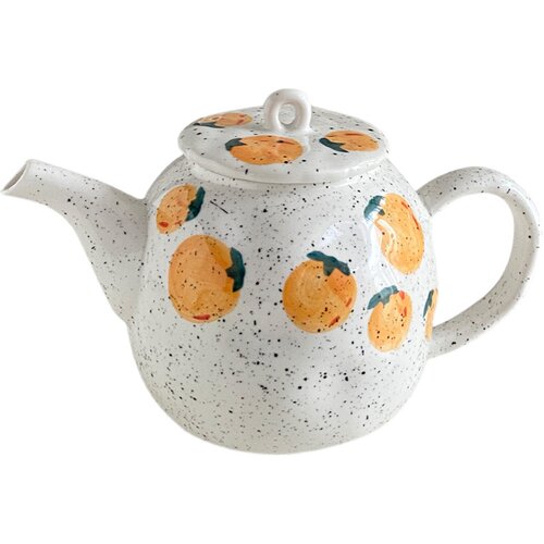 日式手绘水果图案陶瓷茶壶 家用 茶杯 可爱茶具 下午红茶釉下彩 - 图3