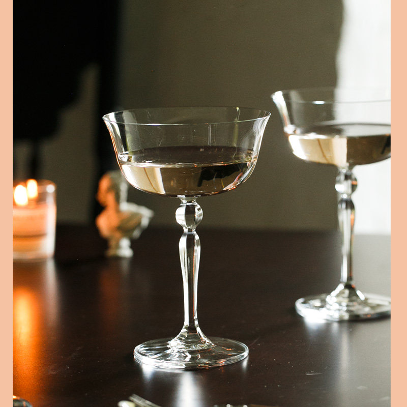 法式优雅 轻薄玻璃高脚杯 香槟杯 鸡尾酒杯 葡萄酒杯水杯复古,淘宝优惠券,粉丝福利购,淘宝优惠卷