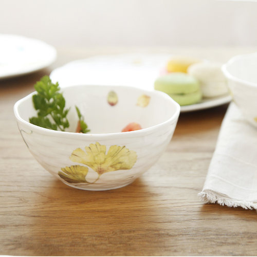 出口骨瓷 秋实系列碗 米饭碗 汤碗 日式碗 zakka 家居餐厅 杂货 - 图0