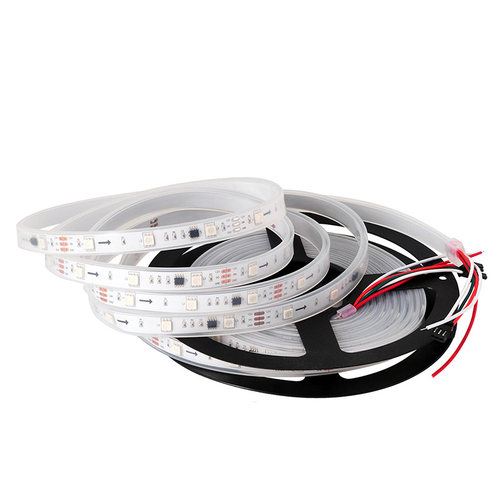 led全彩灯条WS2812B内置芯片5050RGB贴片5V可编程Arduino幻彩灯带 - 图2