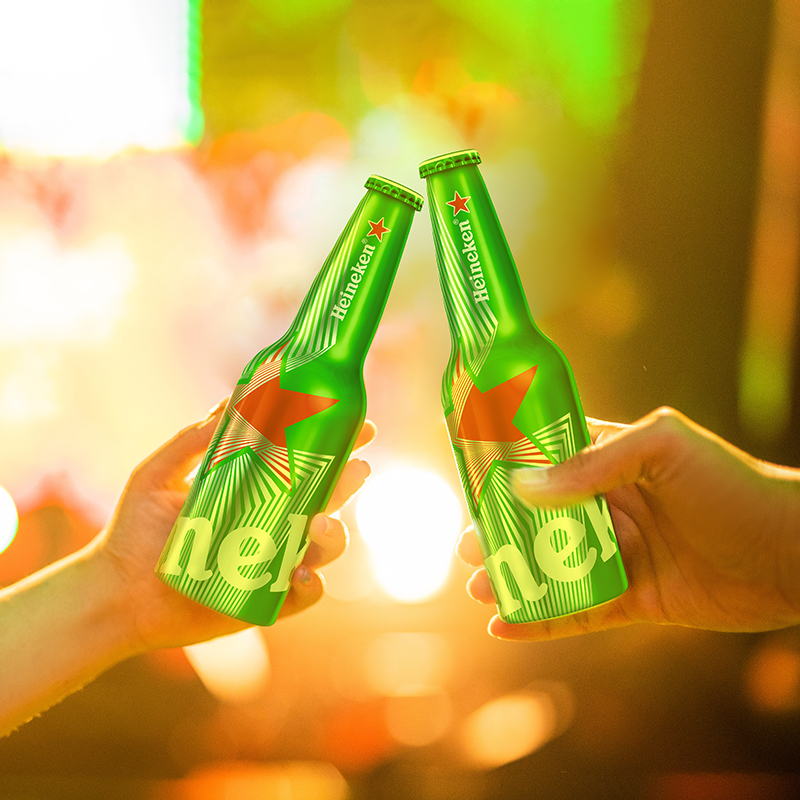 Heineken/喜力啤酒 整箱330ml*24瓶 经典 铝瓶装