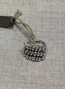 绝版国/现 西班牙UNOde50手工镀银做旧珠珠戒指灵动个性做旧男女