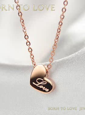 爱心项链韩版时尚心扉生日送女友