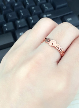 哆拉a梦戒指钛钢日系女性