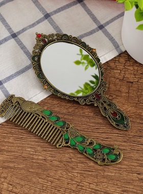 欧式小号化妆镜手柄套装