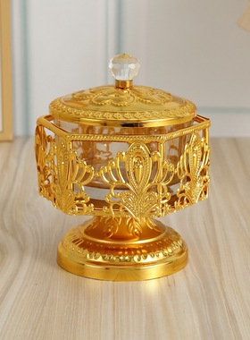 欧式金色宫廷风装饰摆件套装香炉