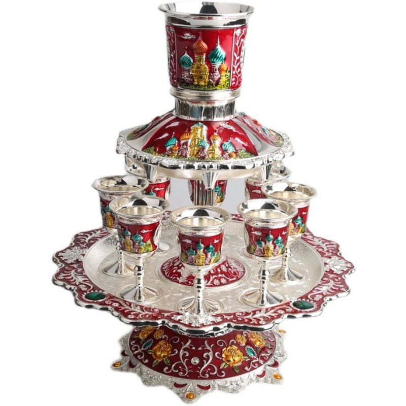 锌合金欧式复古俄罗斯幸福城堡分酒器婚庆商务礼品家居摆件道具,淘宝优惠券,粉丝福利购,淘宝优惠卷